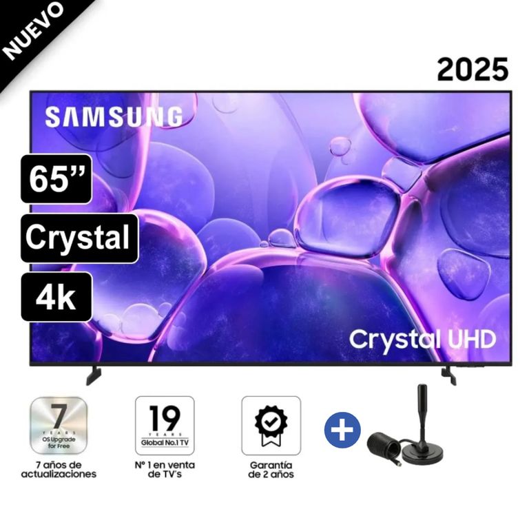 Televisor Smart TV 65"Crystal UHD 4K UN65U8000FGXPE + Antena Digital 2025