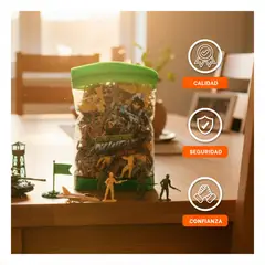 GENERICO - Soldaditos en Bolsa con Cierre para Niños en Multicolor