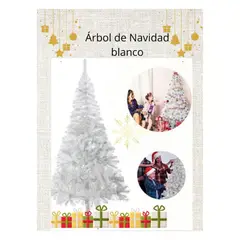 GENERICO - Árbol de Navidad Blanco de 1.8 mt