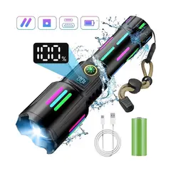 OEM - Linterna de Mano - Tactico Recargable - Alta Potencia