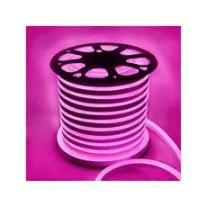 GENERICO - CINTA Manguera Led Neon Flex De 50 Metros 220 V Con 5 Conectores FUCSIA