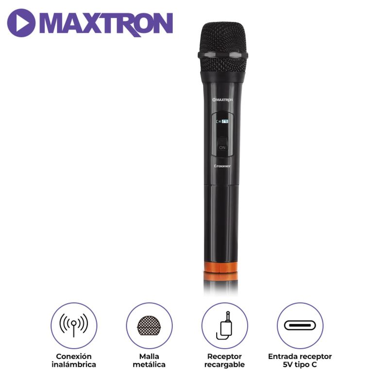 Micrófono Inalámbrico Crooner MX 758 Sensibilidad: 92dB