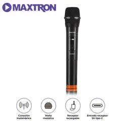 MAXTRON - Micrófono Inalámbrico Crooner MX 758 Sensibilidad: 92dB
