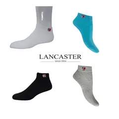 LANCASTER - PACK X4 MEDIAS ALGODÓN LOGO EN PUÑO MUJER