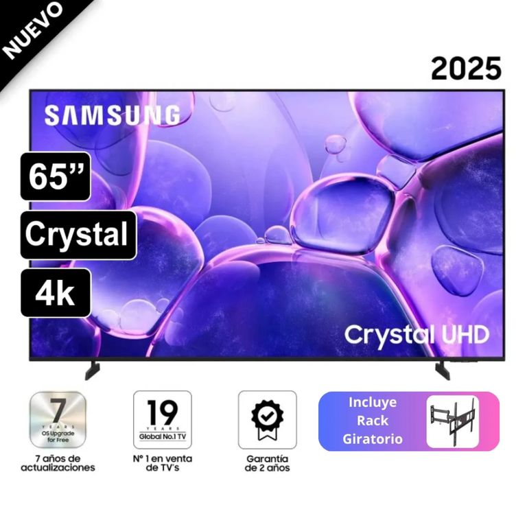 Televisor Smart TV 65Crystal UHD 4K UN65U8000FGXPE + Rack Giratorio