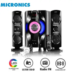 MICRONICS - Shelby MIC S7011 KTV Sistema 2.1 Woofer 8'' Ritmic LED Bluetooth FM