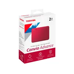 TOSHIBA - Disco duro portátil Canvio Advance 2TB rojo USB 30 - Almacen