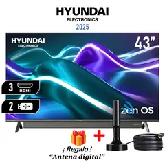 HYUNDAI - Televisor 43 HYLED4324TM FHD SMART TV / Soundbar / Antena