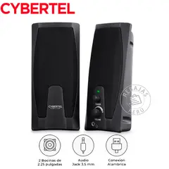 CYBERTEL - Hamilton CYB S203 Sistema de Audio 2.0 Bocinas 2.25'' USB PC Laptop