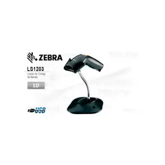 ZEBRA - Lector de códigos de barras LS1203 1D láser USB compacto y ef