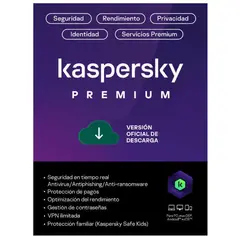 KASPERSKY - Premium 5 Dispositivos - Protección Total Por 1 Año, Seguridad Avanzada Y Fácil