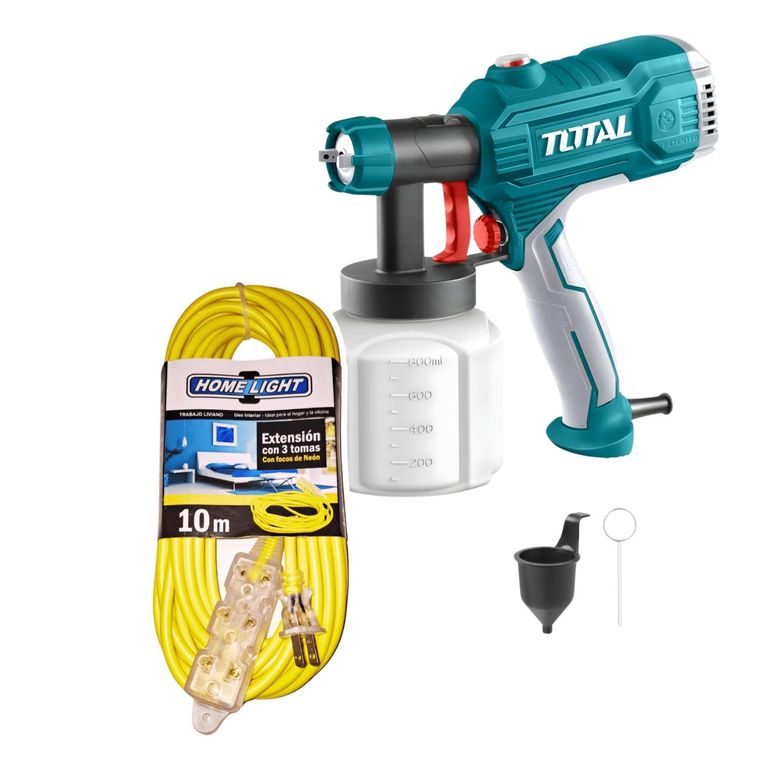 Pistola para pintar 450W Total + Extension 10m Home Light