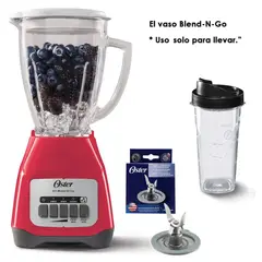OSTER - Licuadora 2 velocidades BLSTKAG-MPB + vaso Blend-N-Go de Tritan