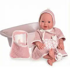 ANTONIO JUAN - Muñeca Bebé Recien Nacida Mia Pipi con Bañera 42 Cm