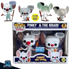 FUNKO - POP 2-PACK PINKY AND THE BRAIN GLOW - PINKY Y CEREBRO EXCLUSIVO SHOP