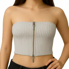 GENERICO - Top Strapple Doble Cierre 474G Lid-10 Hilo Tacto Color Crudo