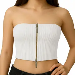 GENERICO - Top Strapple Doble Cierre 474G Lid-10 Hilo Tacto Color Hueso