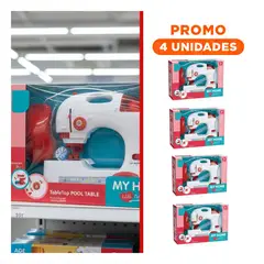 GENERICO - Pack4 Juego de Coser Blanco y Rosado Maquina Didactica Para Niñas