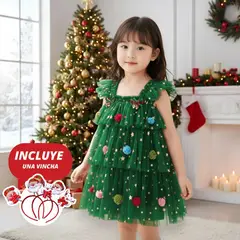 GENERICO - VESTIDO PARA NIÑA DE NAVIDAD