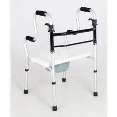 GENERICO - Andador y Baño Portátil Silla Sanitaria Plegable Portátil de Aluminio