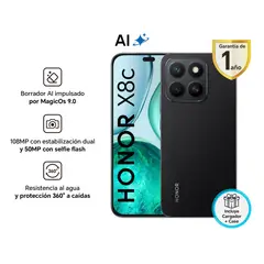 HONOR - Celular 4G X8C 256GB 8GB 108MP Midnight Black