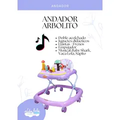 GENERICO - Andador Para Bebé Modelo Arbolito Lila Musical
