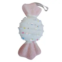 GENERICO - 1 Adorno De Caramelo Plano Navideño Rosado