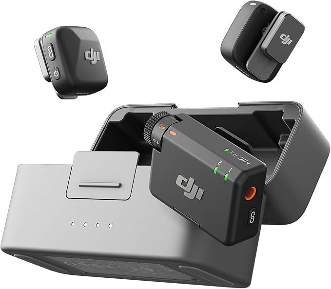 Mic Mini (2 TX + 1 RX + estuche de carga), micrófono inalámbrico con cancelación de ruido