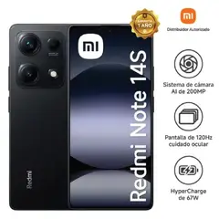 XIAOMI - Celular Redmi Note 14S 256GB 8GB RAM 200mpx - Negro