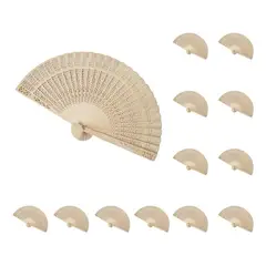 U BUY - 12 Ventiladores De Madera De Bambú Para Bodas