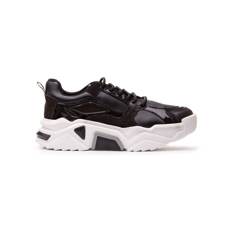 Zapatillas Urbanas Mujer Perth - Negro Y Blanco