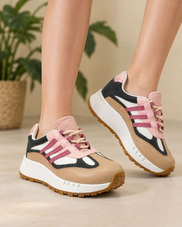 Zapatillas Urbanas Mujer Valengia - Fucsia