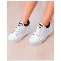 NEBULA - Zapatilla Barein - Blanco Con Negro