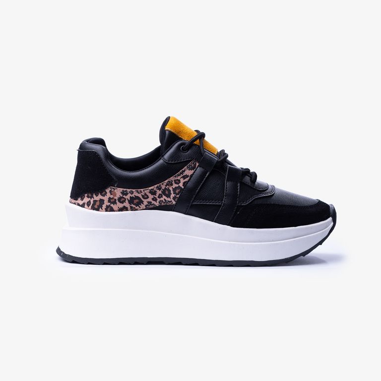 Zapatillas Urbanas Mujer Thani - Negro Print 2