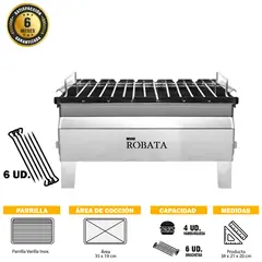 MR GRILL - PARRILLA MINI ROBATA INOX