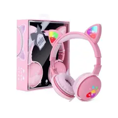 ROSH - Audífono Inalámbrico Modelo Oreja de Gato con Luz LED - BK1