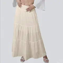 FORBER - Falda Blanca Larga Mujer