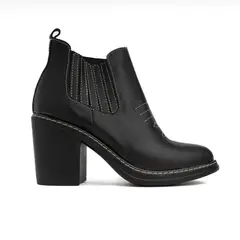 NEBULA - Botas Texana - Negro Cuero