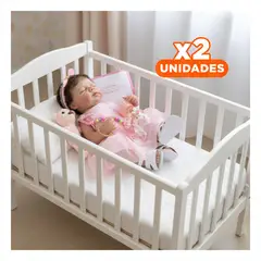 GENERICO - Pack2 Muñeca Realista 48cm con Vestido Rosado y Vincha de Lazo Y+Regalo Sticker