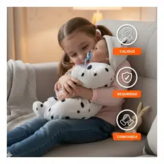 GENERICO - Bebe Reborn Niño 48cm con Chompa de Perrito Blanca y Pantalon Enterizo