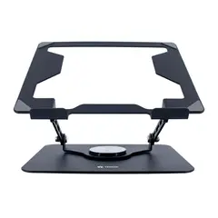 TEROS - Soporte para Laptop TE-7021N ajustable metálico plegable ventilado color negro
