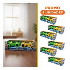 GENERICO - Pack6 Set de Carros Acrobaticos en Caja Verde y Amarillo para Aventura Infantil
