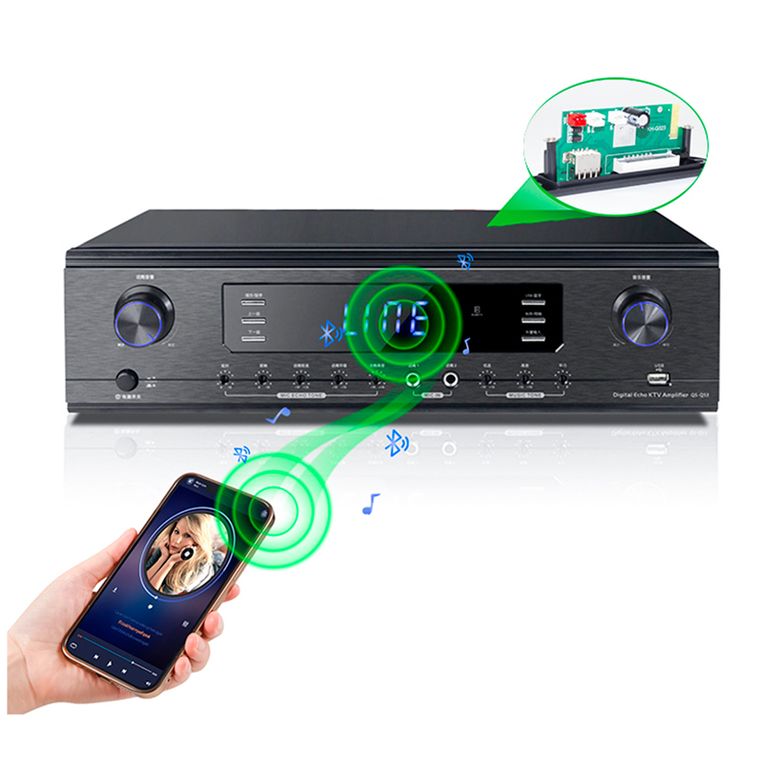 Panel Amplificador de Sonido 80 Watts Bluetooth 5.0 Mp3 Fm Auxiliar.