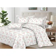 PENTHA - Juego de Sábanas 100% Suave Algodón 2Plazas 4 Piezas 2000 Hilos Encanto Floral