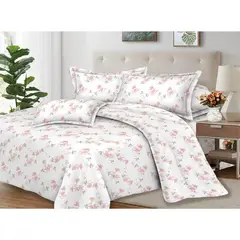 PENTHA - Juego de Sábanas 100% Suave Algodón 2Plazas 4 Piezas 2000 Hilos Rosa Vintage