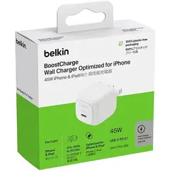 BELKIN - Cargador de pared CUBITO de 45 W COLOR BLANCO