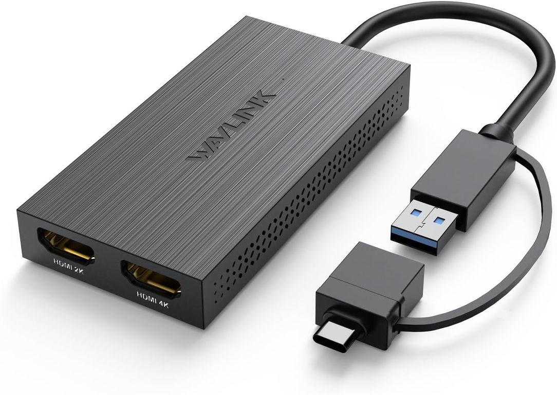 ADAPTADOR DE VIDEO USB 3.0 / USB-C a DUAL HDMI MULTIPANTALLA