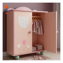 GENERICO - Ropero de Muñeca Tulipanes de Estilo Infantil Melón de Rosado Y+Ligas Regalo