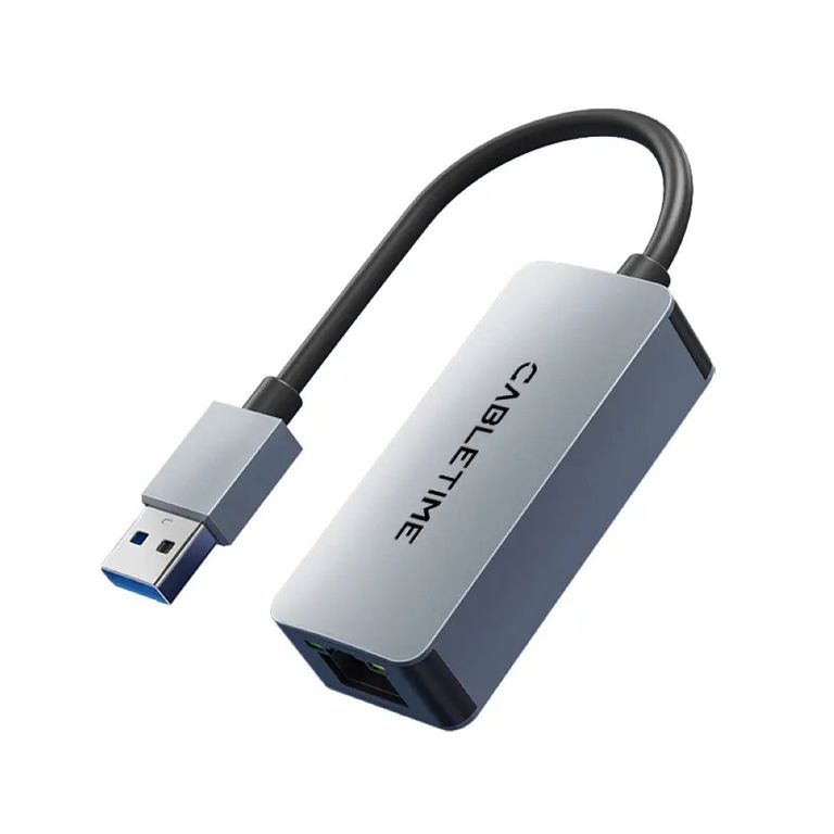 Adaptador USB 3.0 a RJ45 Cabletime CB56G USB-A