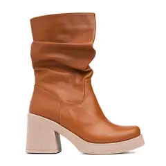 NEBULA - Botines Mujer Chunny - Camel